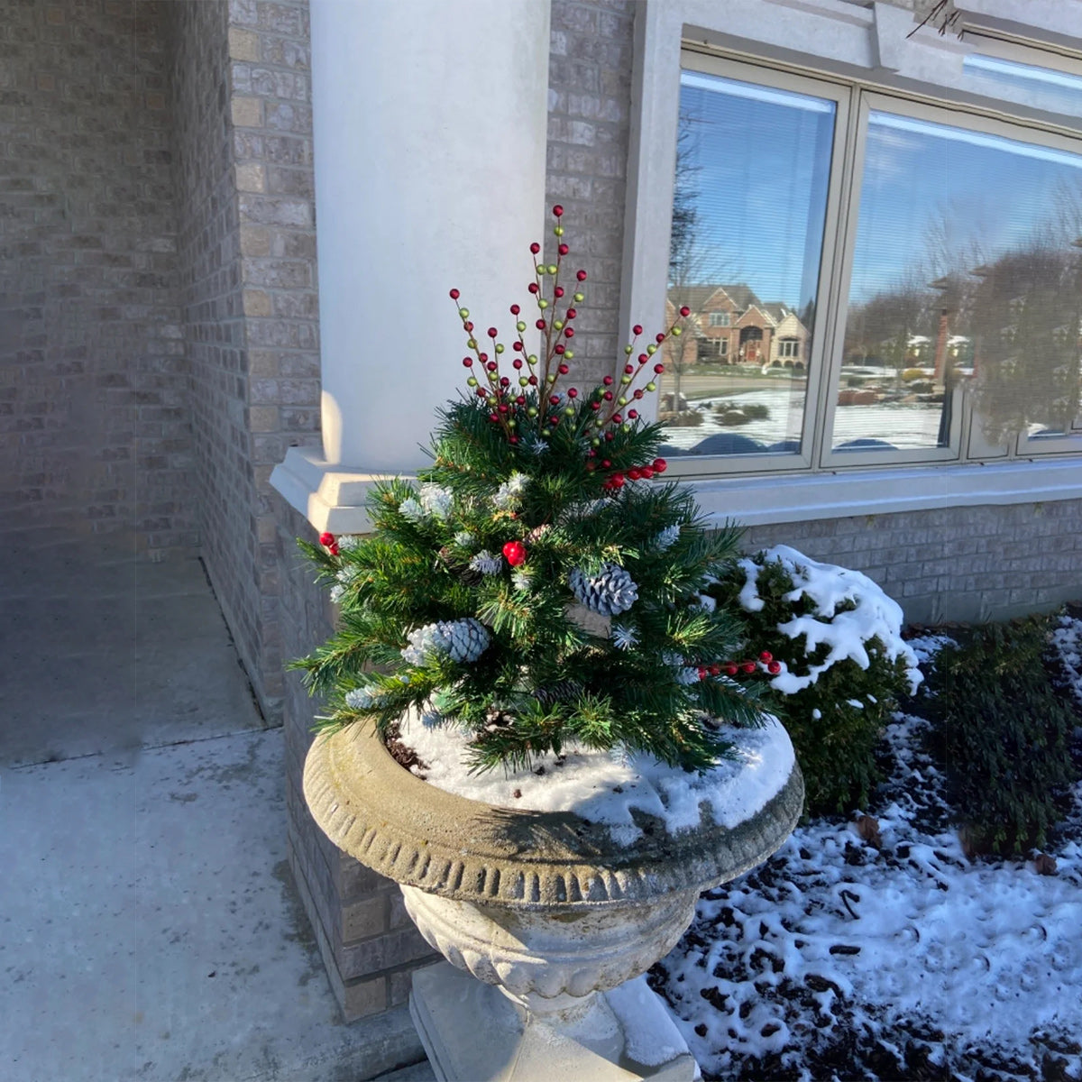 Last Day 60% Off🎉Pre-lit Artificial Christmas Tree Urn Filler