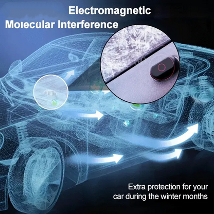 Electromagnetic wave anti freezing and snow removal device